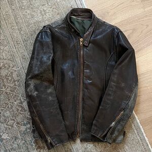 Incredible vintage brown leather jacket